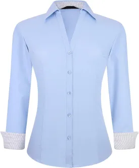 Alex Vando Womens Button Down Shirt Wrinkle Free Casual Long Sleeve Work Blouse Tops