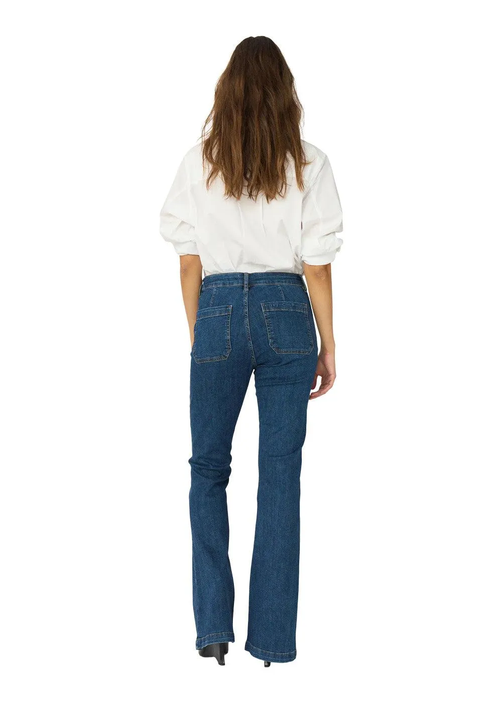 Ann Charlotte Jeans Wash Middark Nottingham - Denim Blue