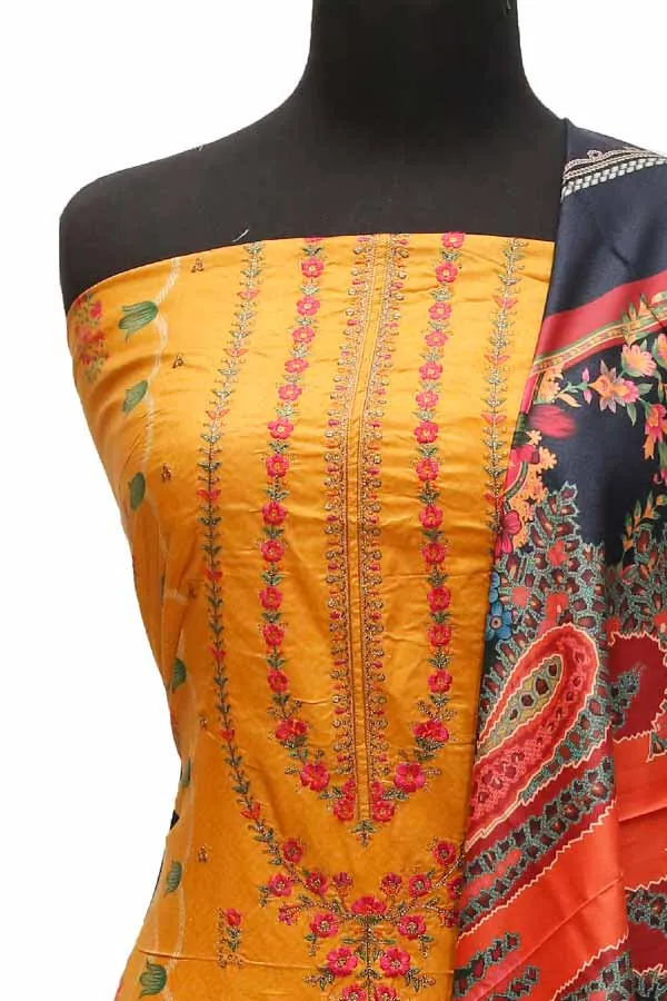 Bin Saeed Emb Linen`21 D#19997 (Yellow)