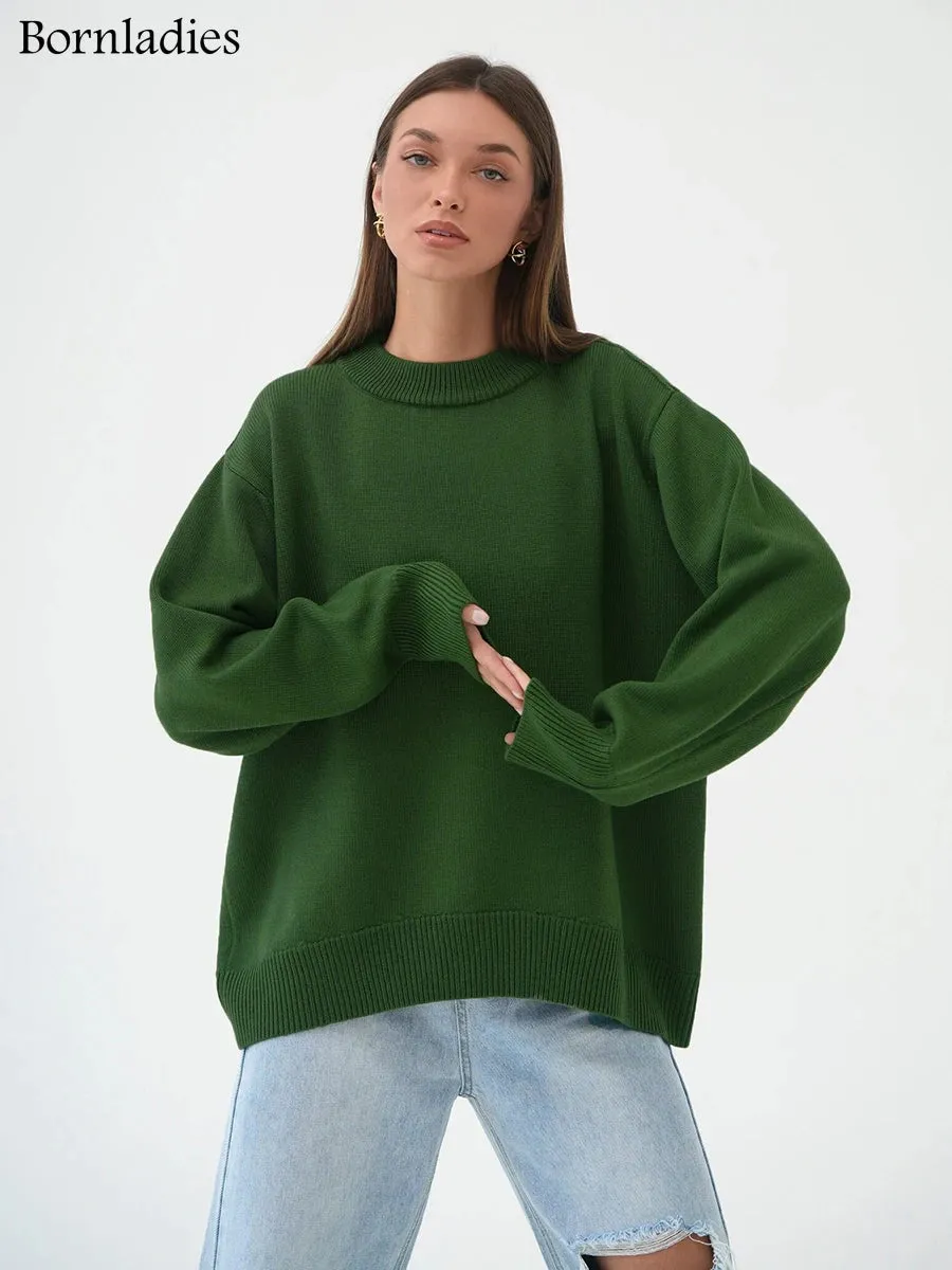 Chic Oversized Turtleneck Sweater for Women