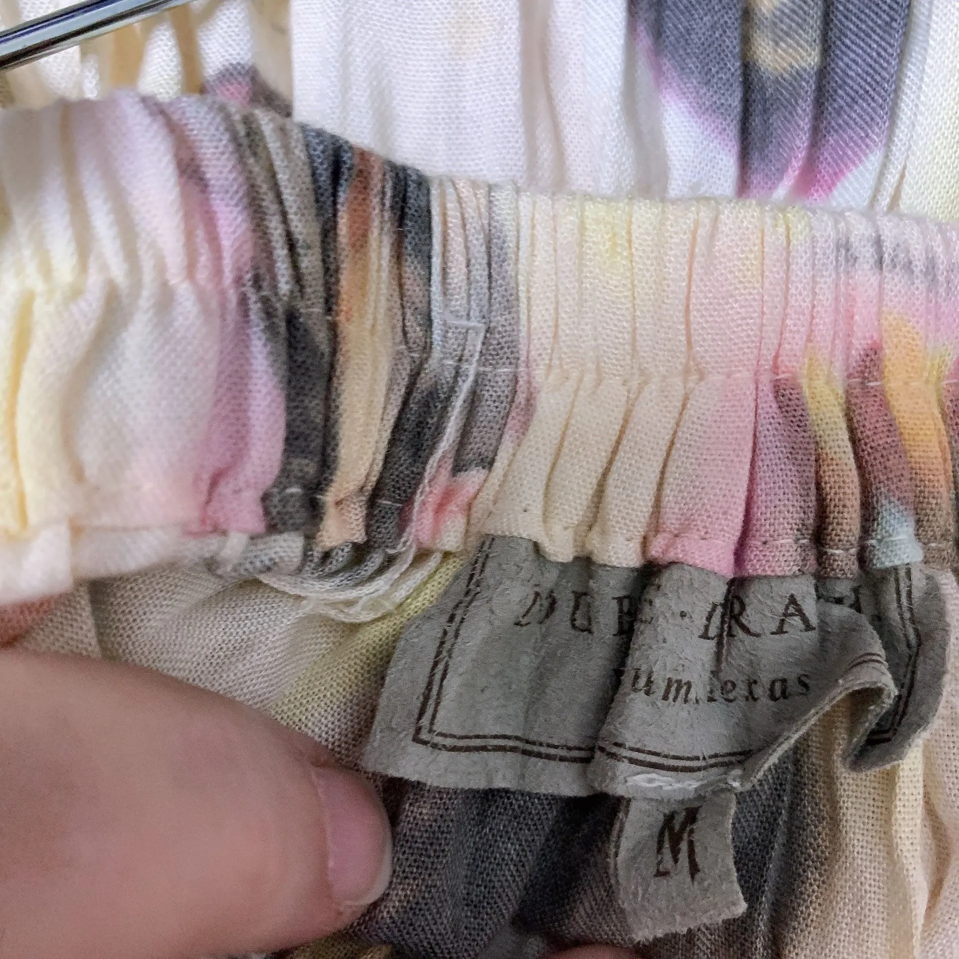 Double D Ranch Cream w/Multi-colored Wild West Print Maxi Skirt Size M