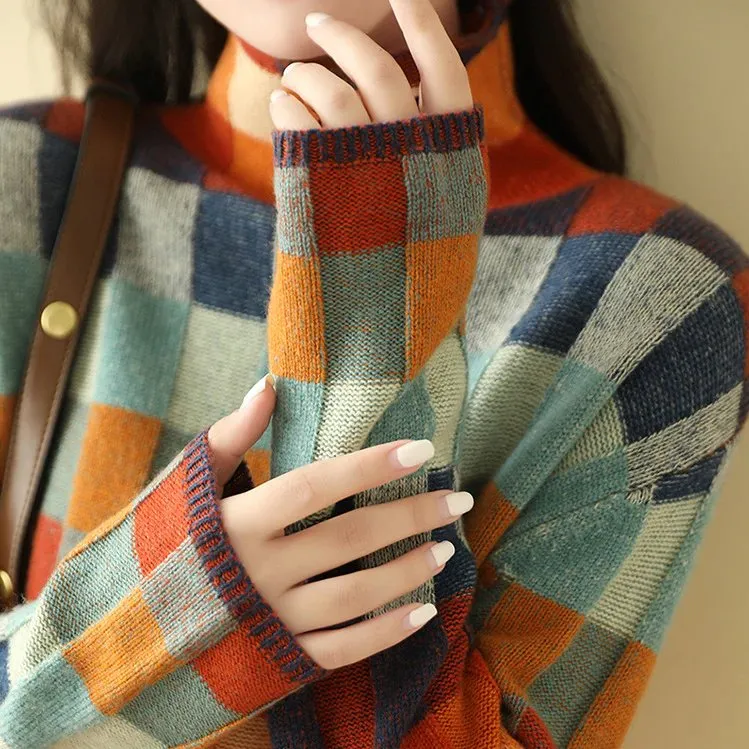 EMILY - PATCHWORK TURTLENECK