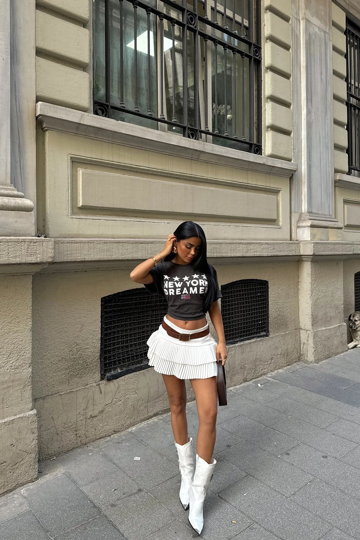 EYY Women White Pleated Mini Skirt - Stourbridge