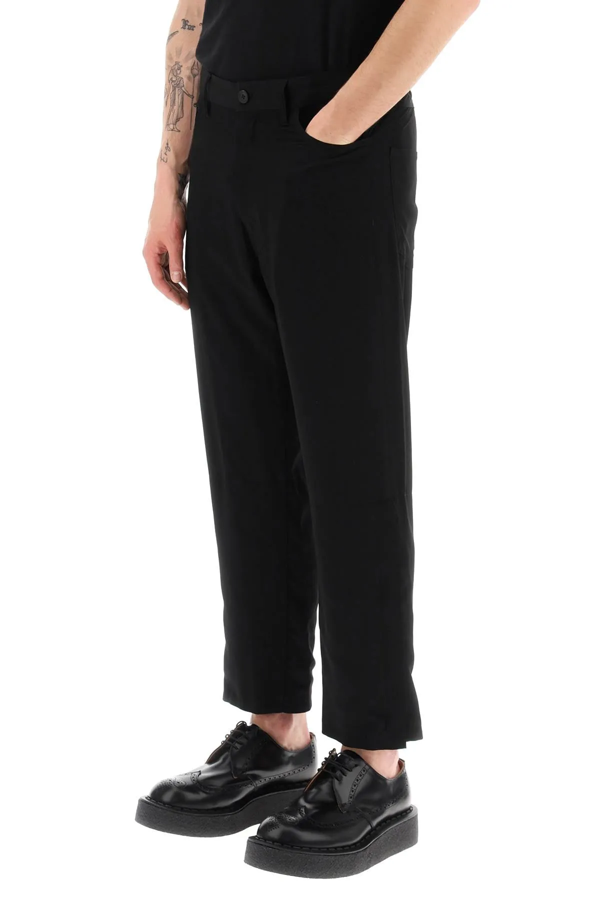 fluid five-pocket pants