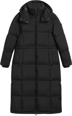 Full-Length Down Coat - Black