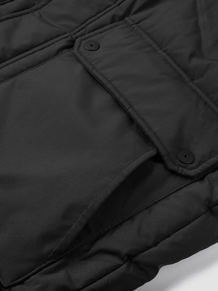 Men's mid-length thin down jacket