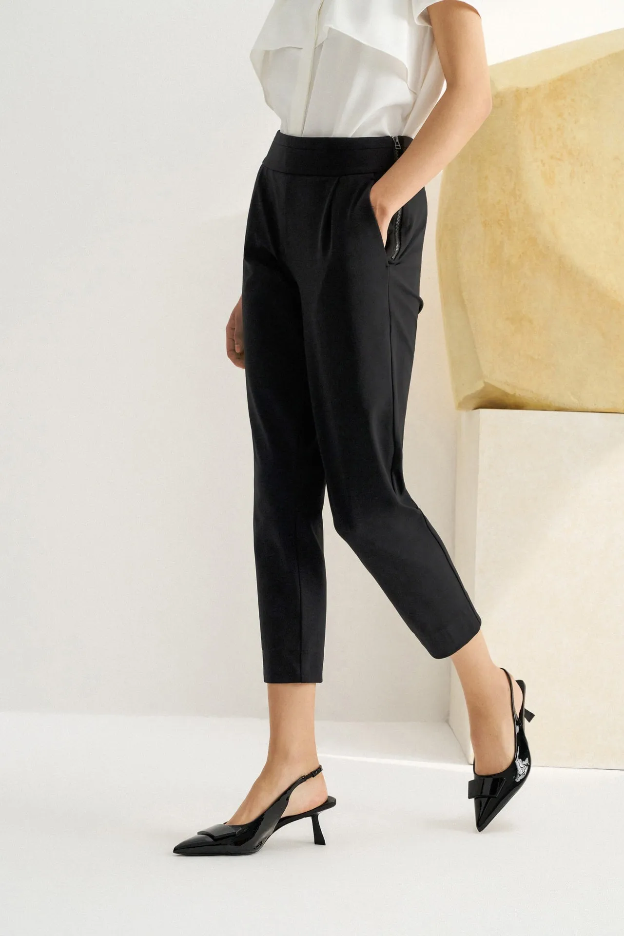 Nylon Lycra Cigarette Pants