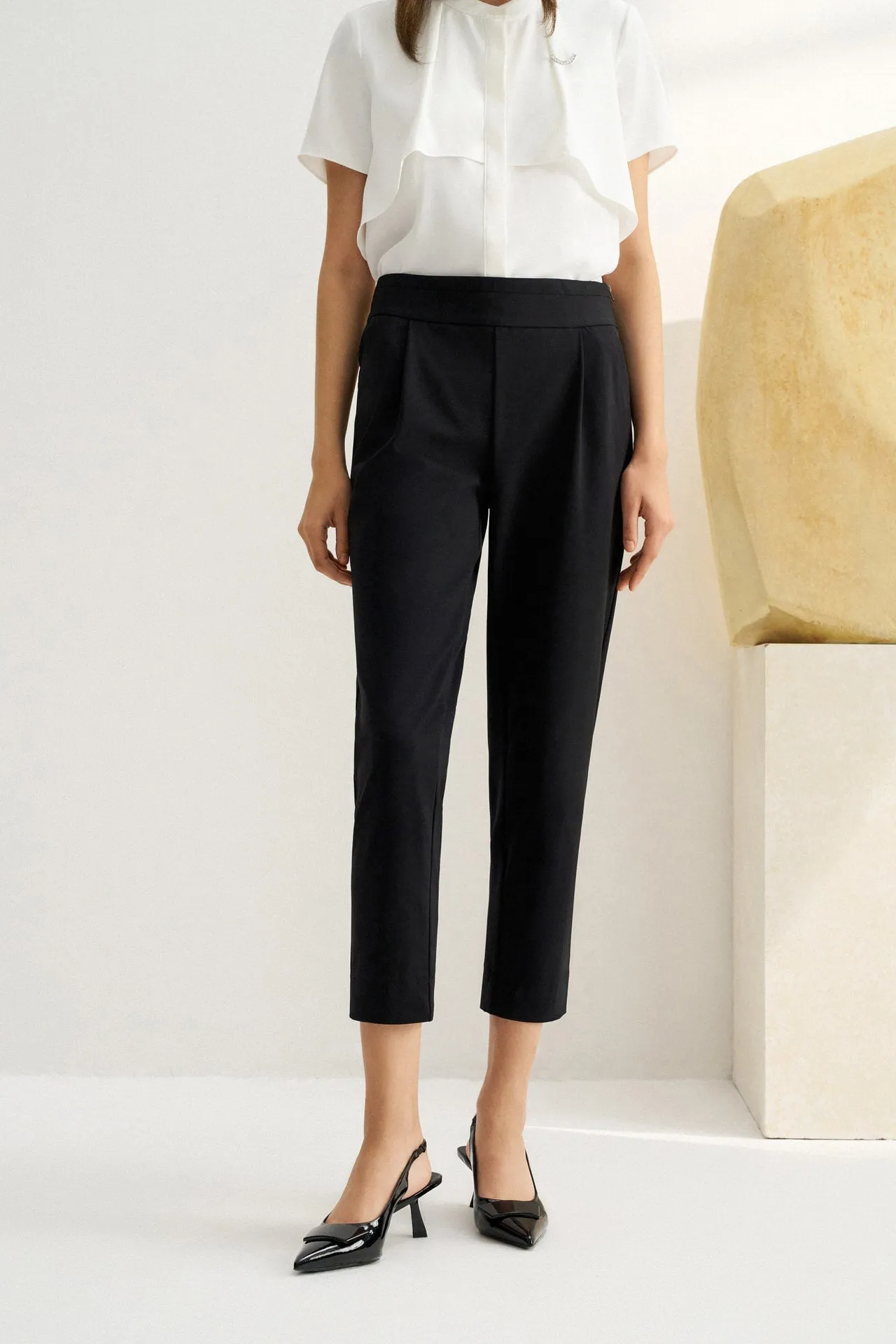 Nylon Lycra Cigarette Pants