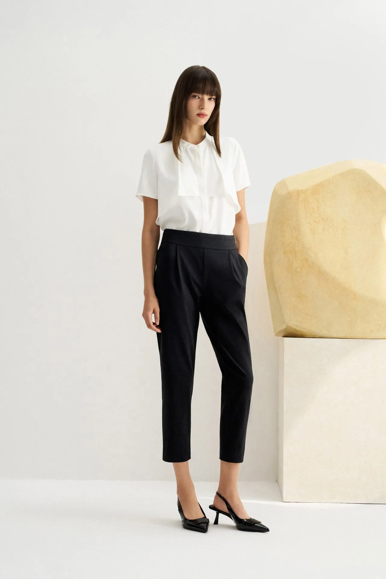 Nylon Lycra Cigarette Pants