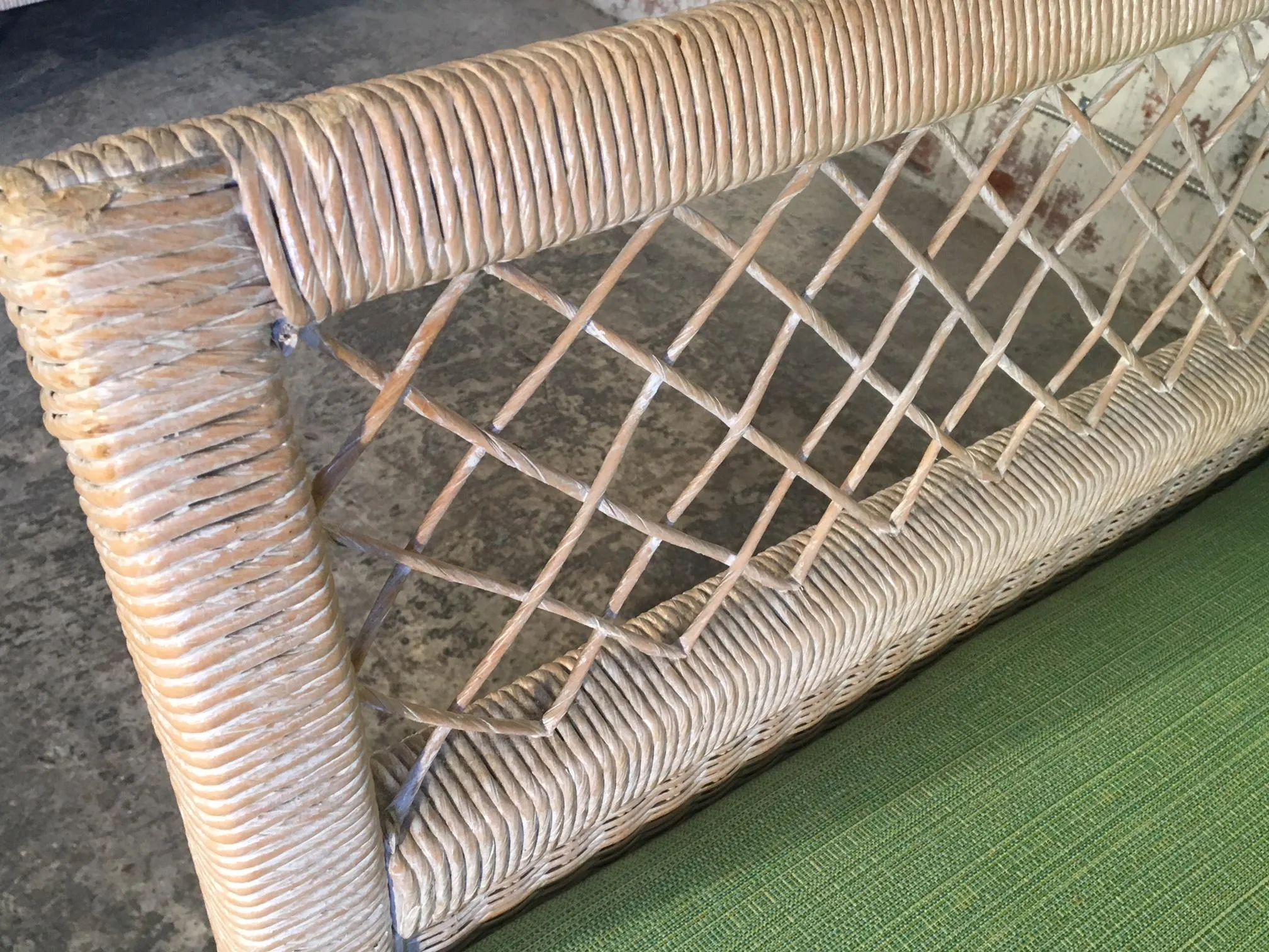 Pair of Wicker Tuxedo Chairs by Henry Link for Lexington