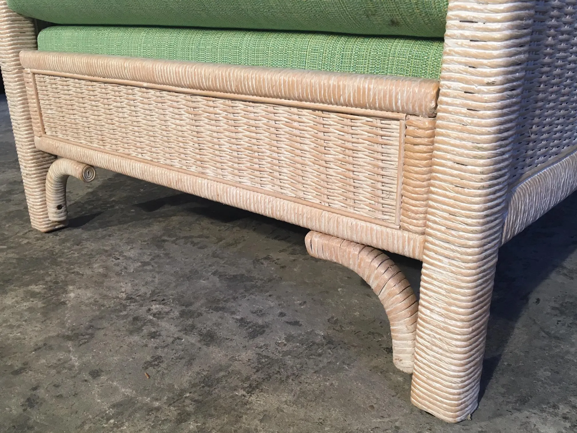 Pair of Wicker Tuxedo Chairs by Henry Link for Lexington