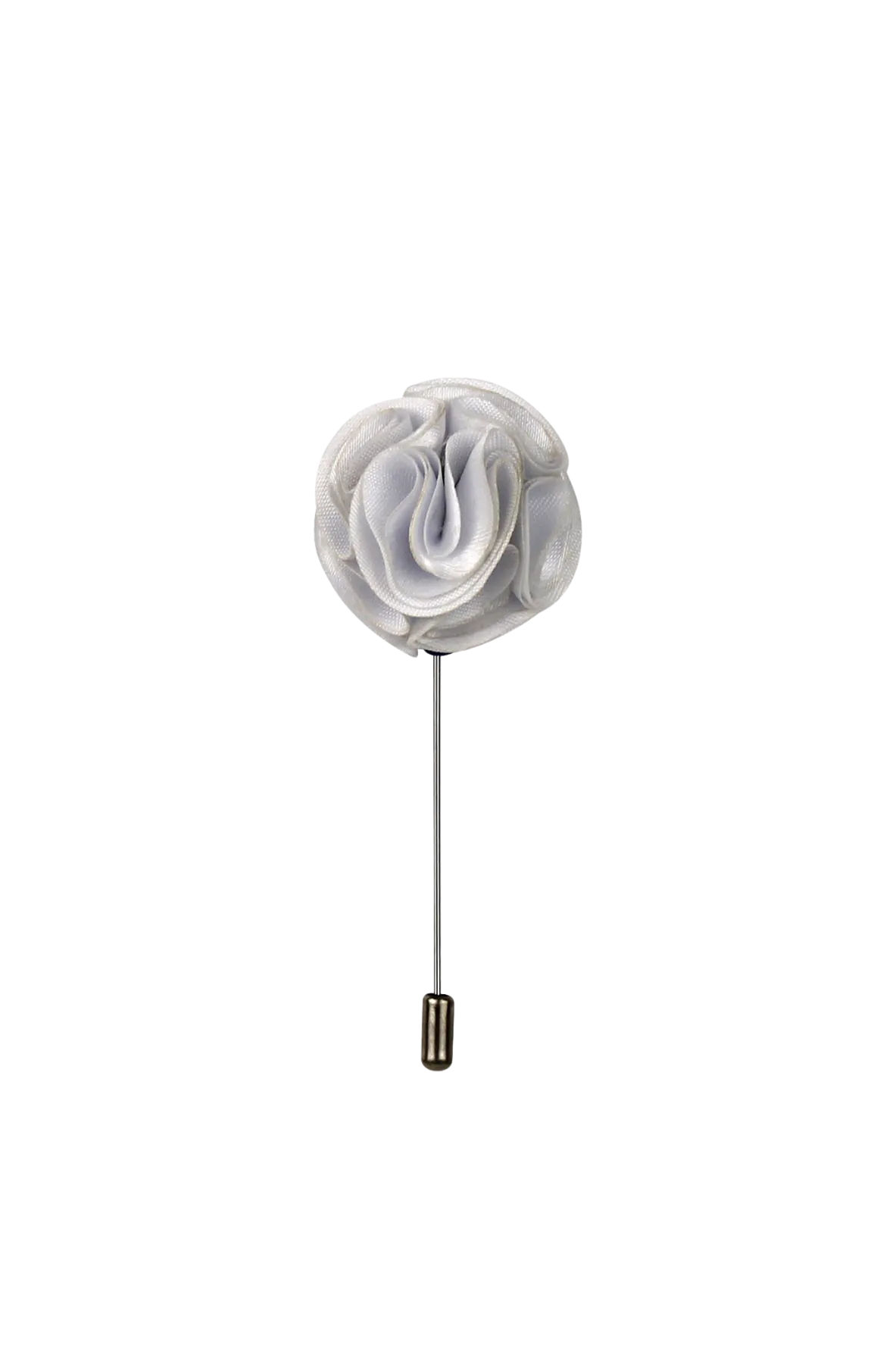 Perfectly White Piped Flower Lapel Pin