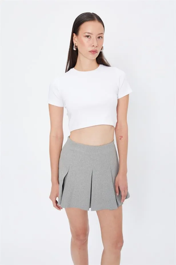 RYN Wholesale Pleated Skirt Gray - Santa Cruz Xoxocotlán