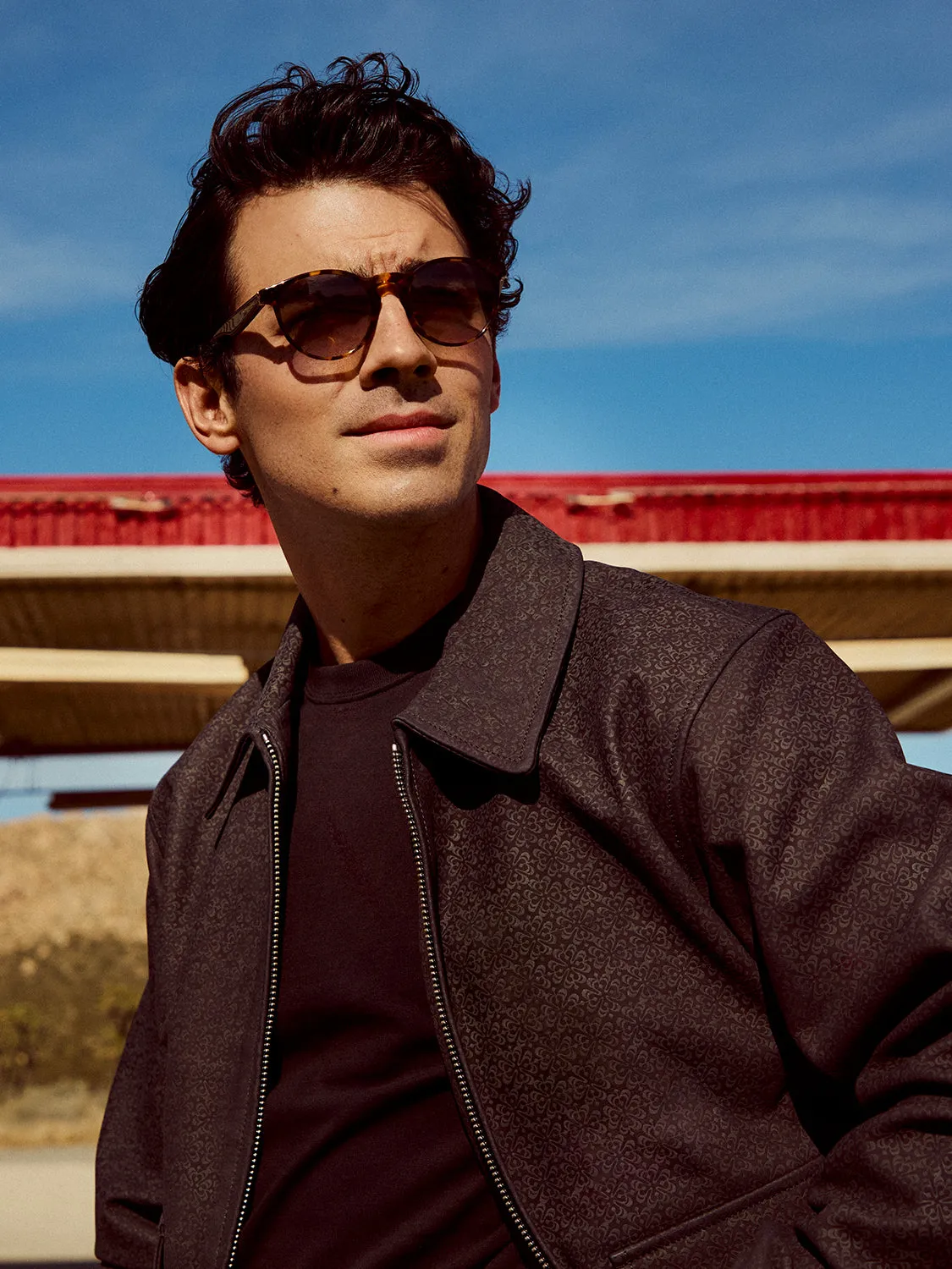 Scotch Soda x Joe Jonas suede tuxedo blouson