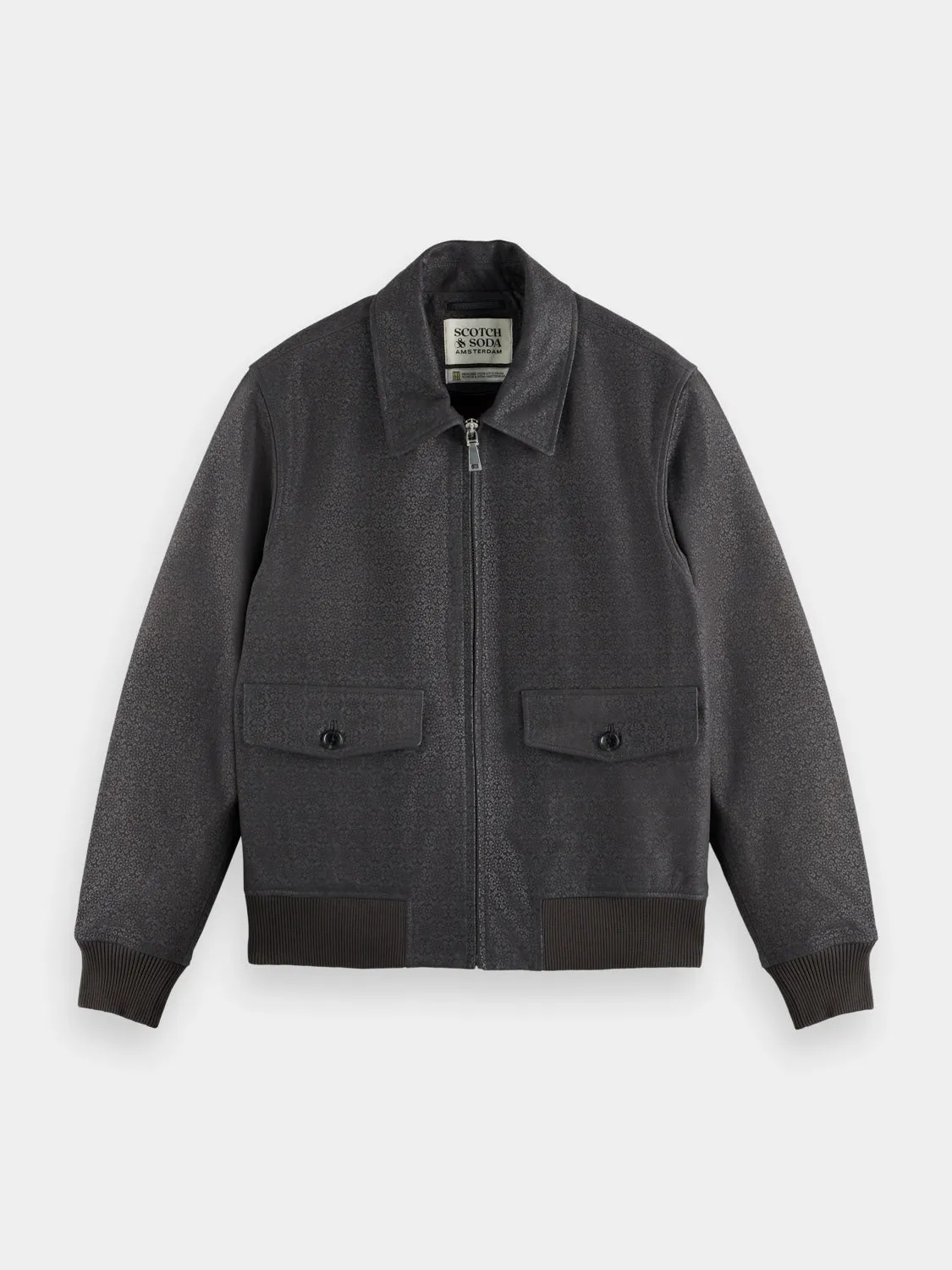 Scotch Soda x Joe Jonas suede tuxedo blouson