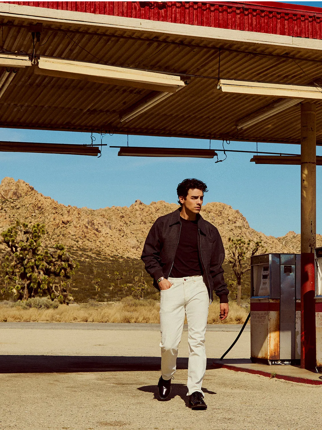 Scotch Soda x Joe Jonas suede tuxedo blouson