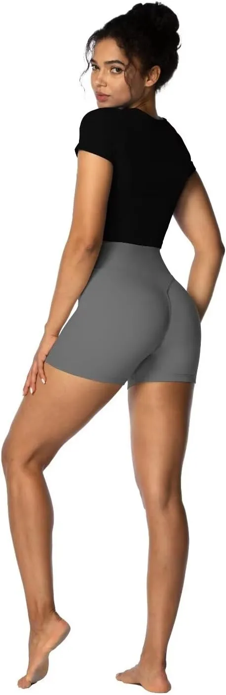 Sunzel Women's Invisible Butt Scrunch Shorts, High Waisted Biker Shorts, Gym Workout Yoga Running Shorts with Tummy Control