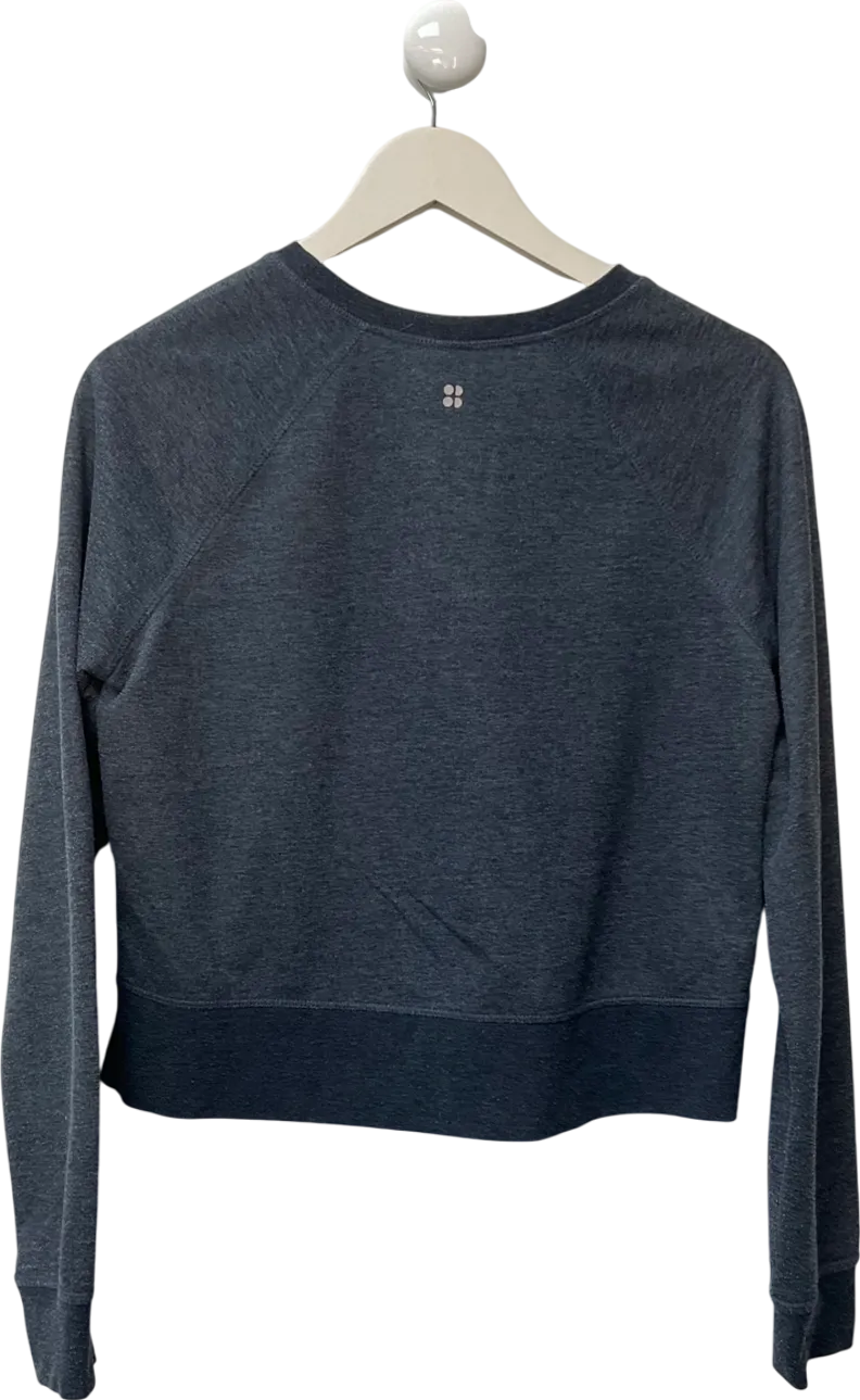 Sweaty Betty Blue After Class Crop Sweatshirt UK M