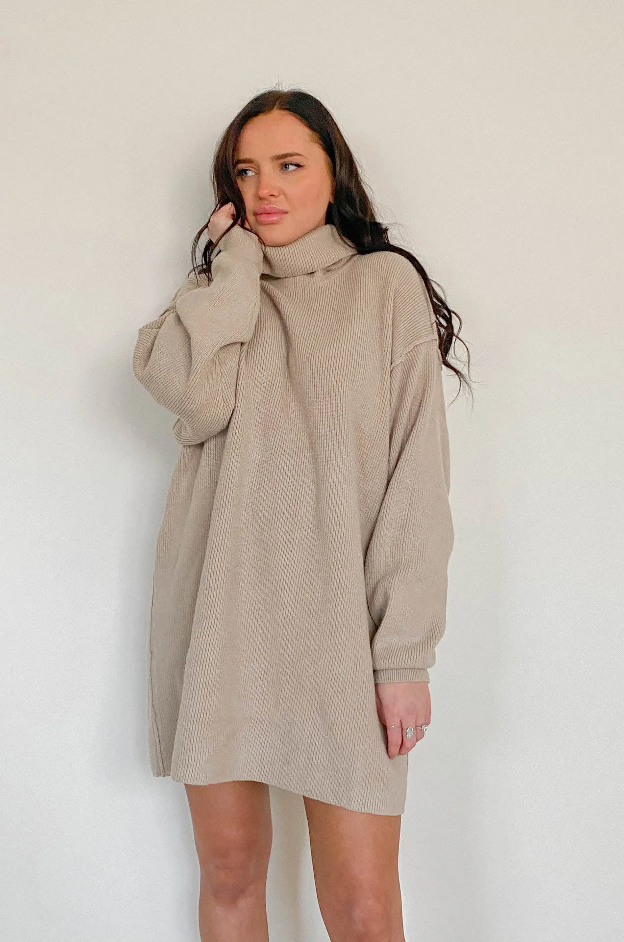 Turtleneck Sweater Dress