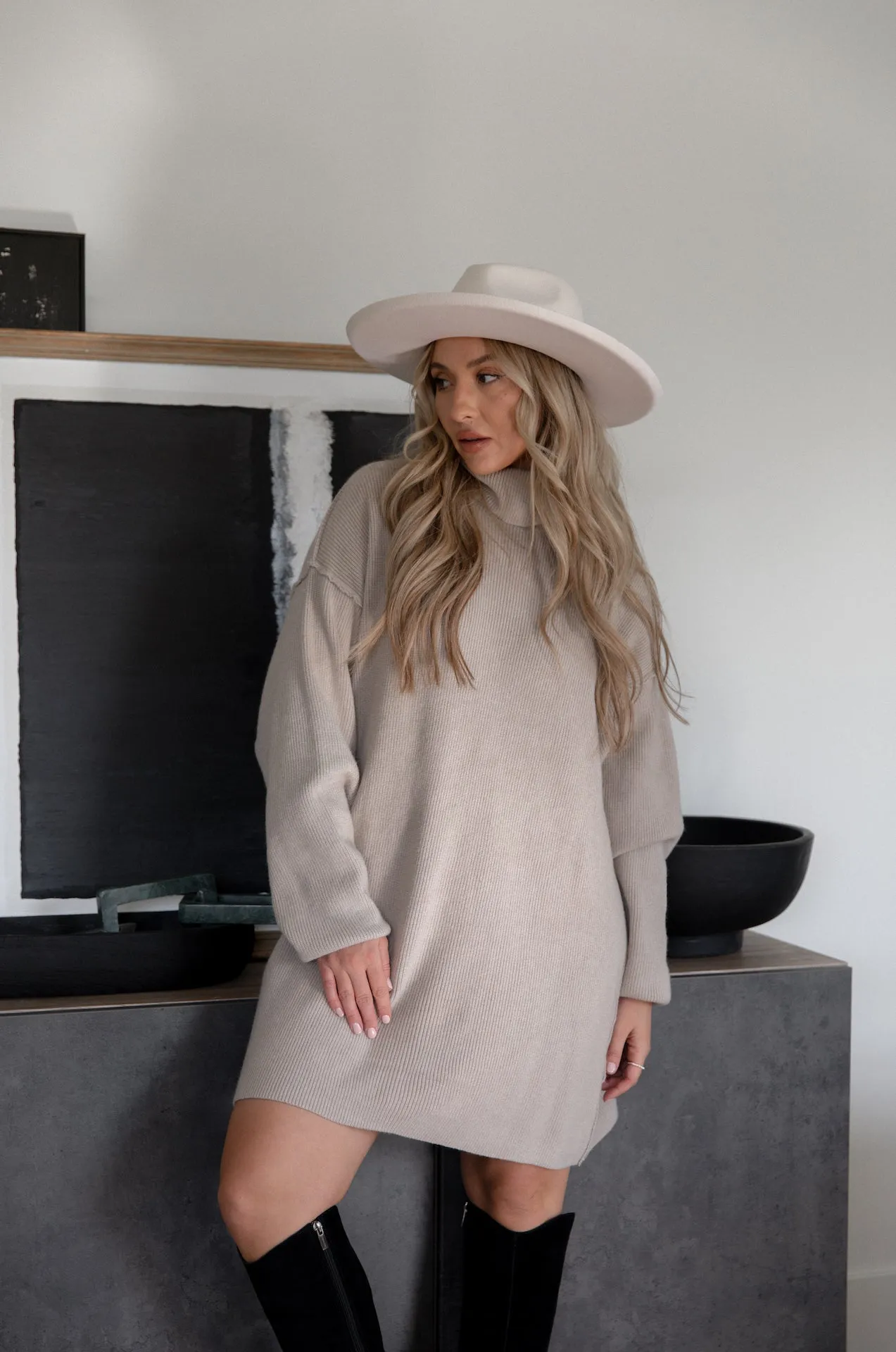 Turtleneck Sweater Dress