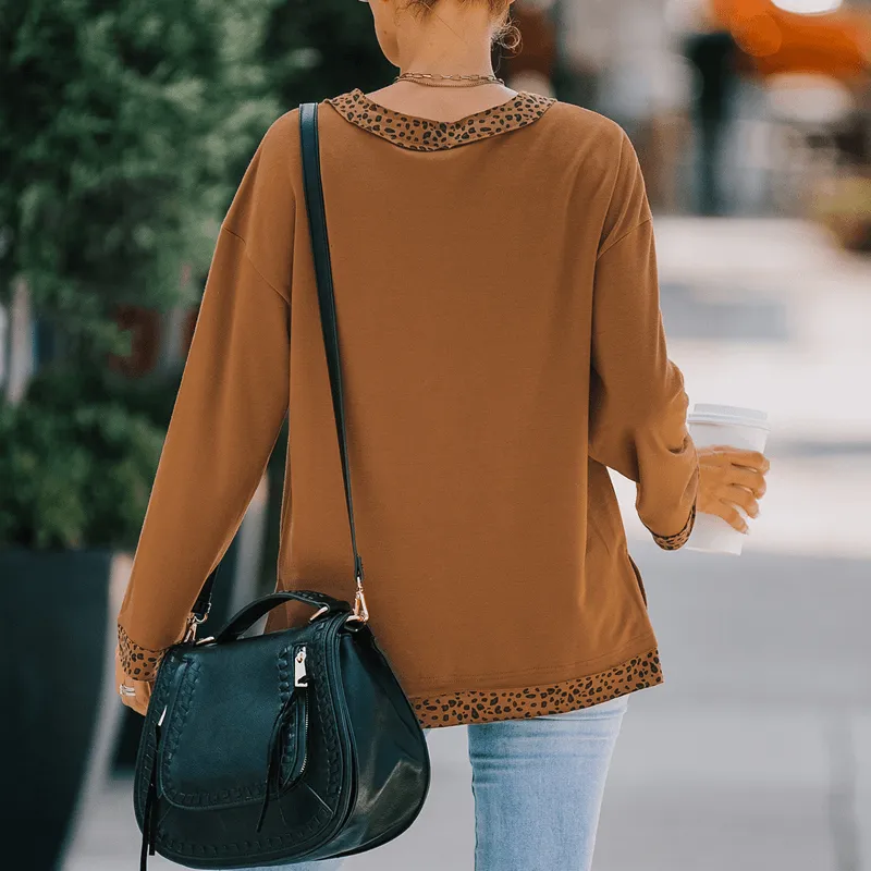 V-neck sexy off-the-shoulder T-shirt