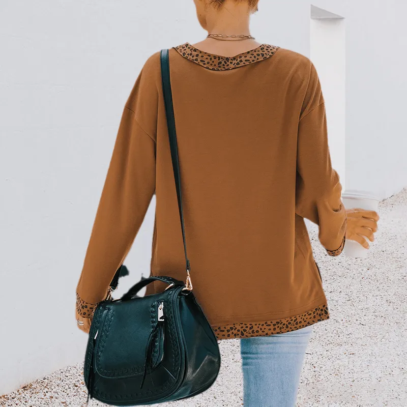 V-neck sexy off-the-shoulder T-shirt
