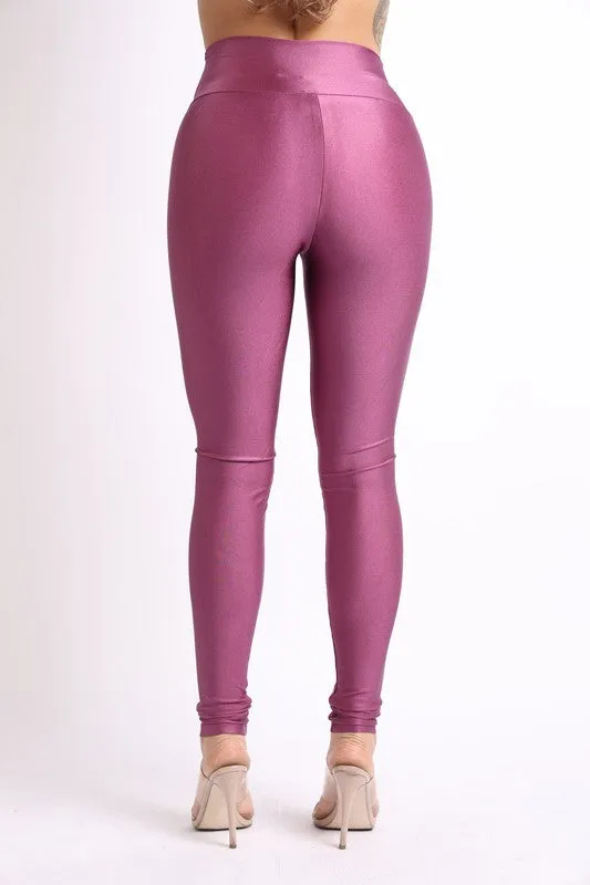 Violet Zipper Leggings