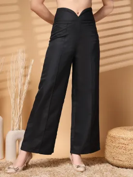 Women Loose Fit High-Rise Trousers