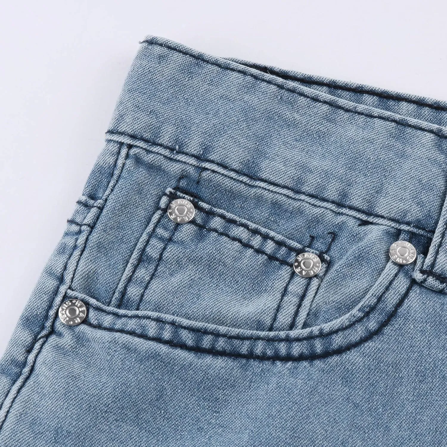 Women Patchwork Destroyed Raw Hem Jeans Ripped Hole Denim Pants Distressed Stretchy Loose Fit Boyfriend Jeans