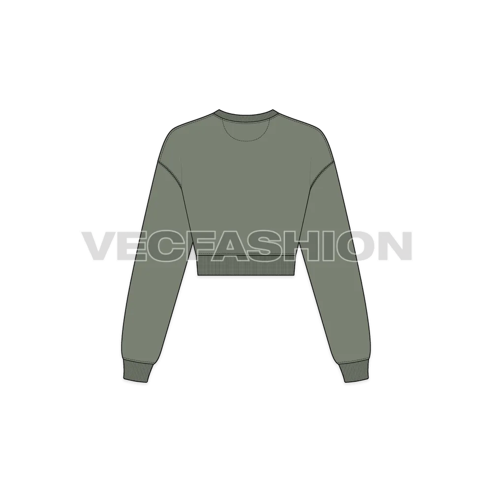 Women's Drop Shoulder Crop Sweatshirt