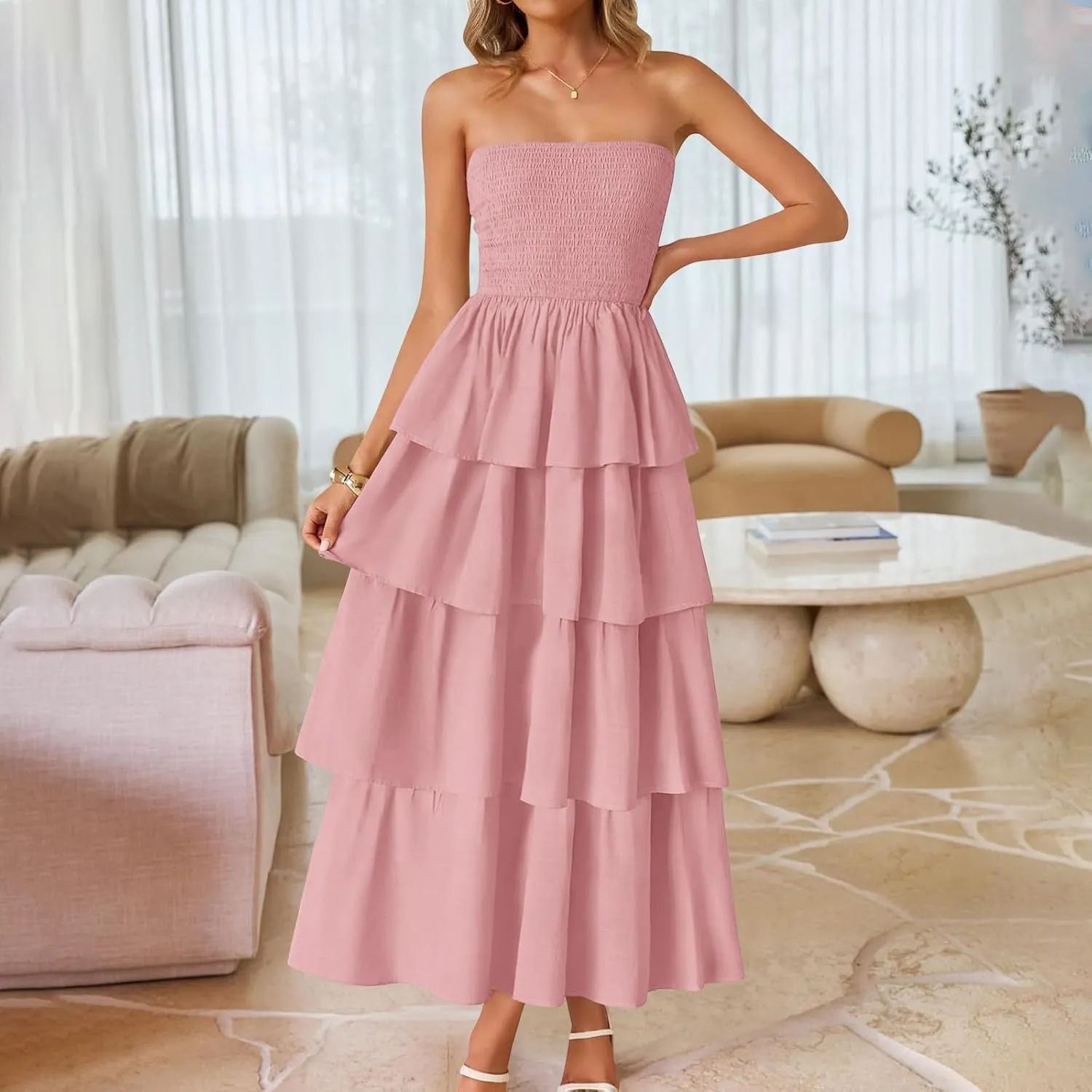 Women's Sexy Tank Top Maxi Long Dress Casual Sleeveless Summer Beach Dress