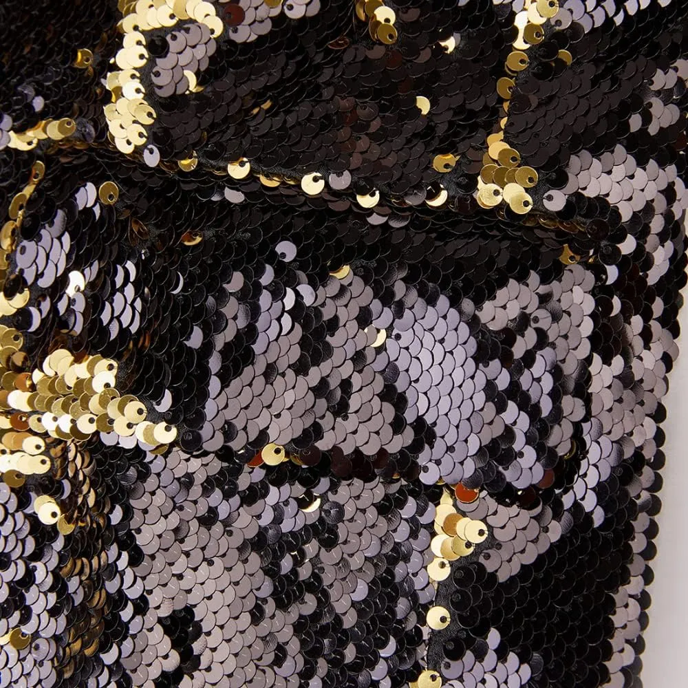 Women's Suit Tuxedo Coat Stylish Two Color Conversion Shiny Sequins Shawl Lapel Blazer Suit Jacket for Party,Banquet