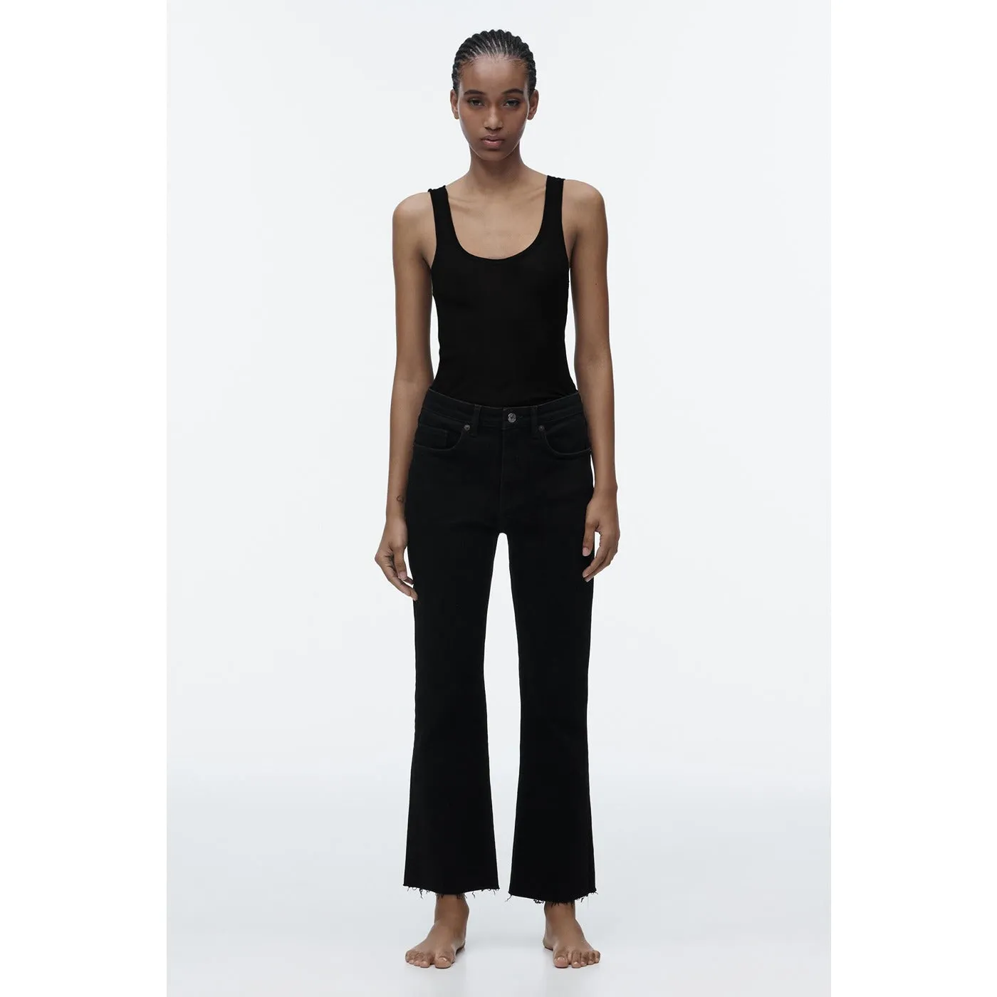ZR Mini Flare Black Jeans