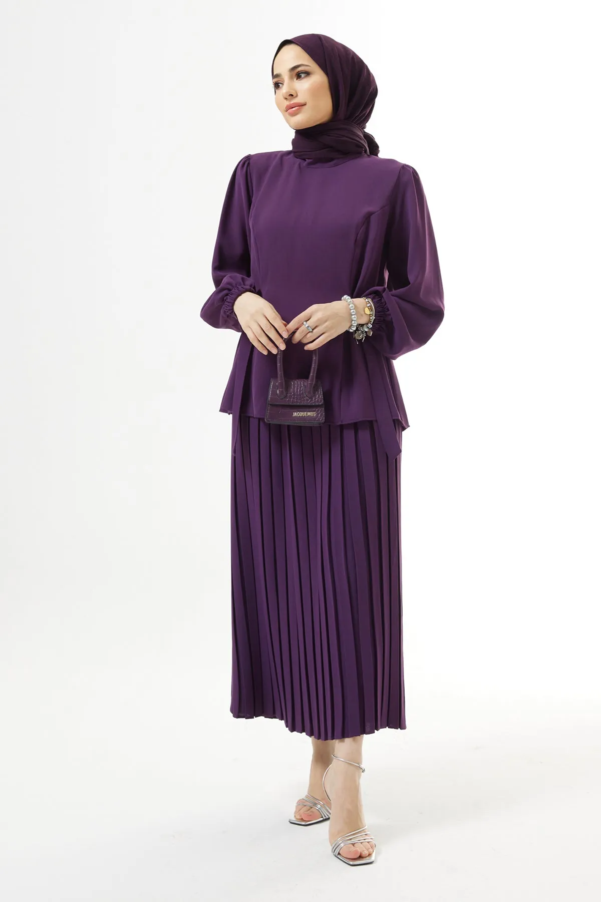 ZRF Women Pleated Skirt Suit - Purple - Zaventem